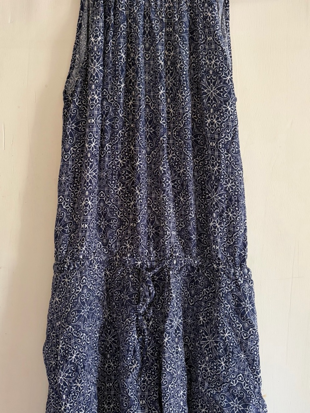 Navy Blue Patterned Airy Jumper